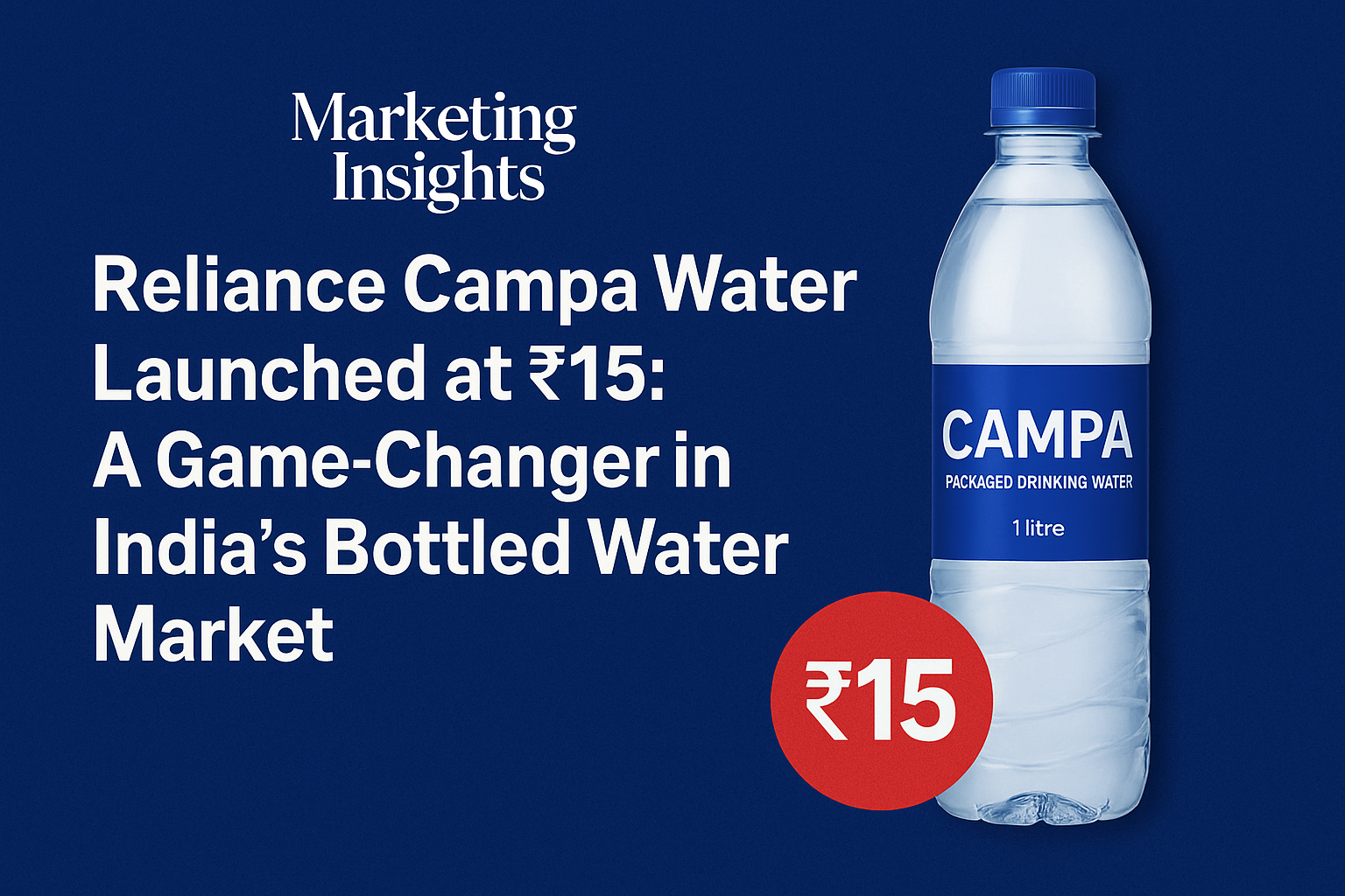 Reliance Campa Water Launched at ₹15: A Game-Changer in India’s Bottled Water Market
